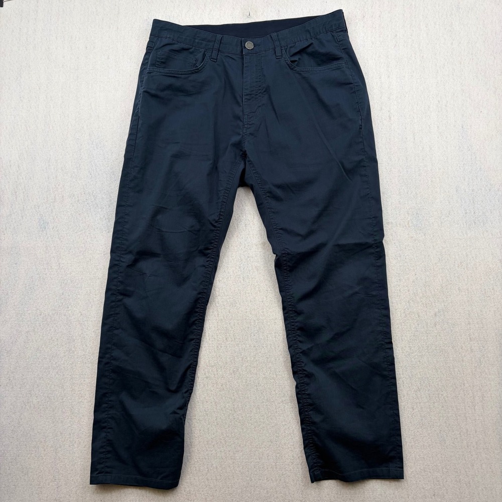 Faherty Brand Movement 5-Pocket Pants Navy Blue Coolmax Stretch Mens 32x27.5